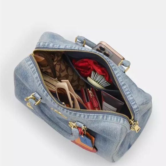 ‼️last 3‼️NWT！Coach Rowan Large Satchel In Loved Denim（CDY75）fast shipping - Picture 13 of 13